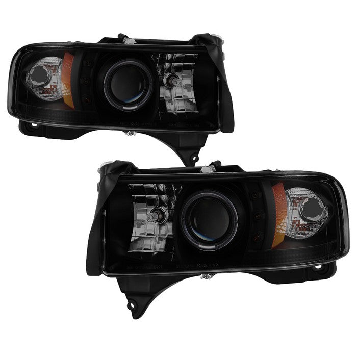 Spyder Dodge Ram 1500 94-01 Sport Projector Headlights LED Halo LED Blk Smke PRO-YD-DR94-HL-AM-BSM 5078414