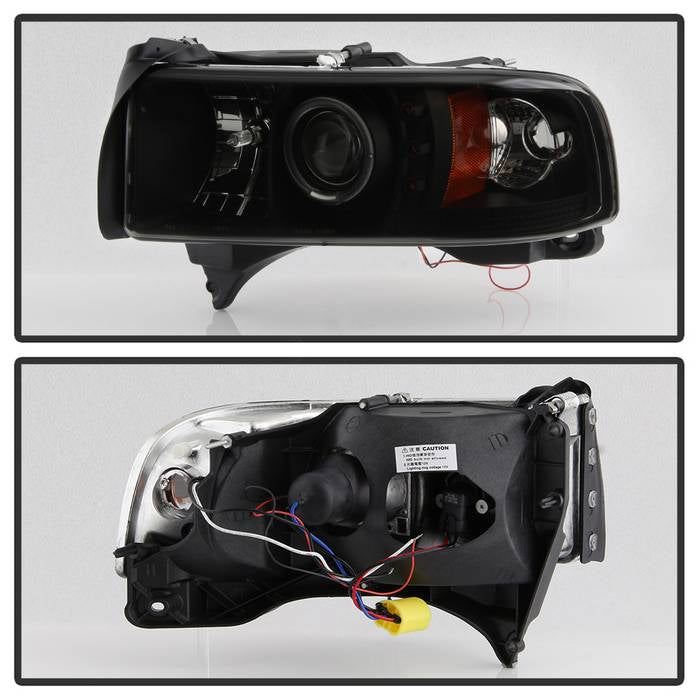 Spyder Dodge Ram 1500 94-01 Sport Projector Headlights LED Halo LED Blk Smke PRO-YD-DR94-HL-AM-BSM 5078414