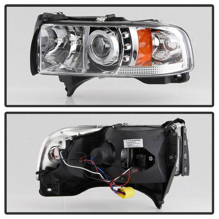 Spyder Dodge Ram 1500 94-01 94-02 Projector Headlights LED Halo LED Chrm PRO-YD-DR94-HL-AM-C 5010094