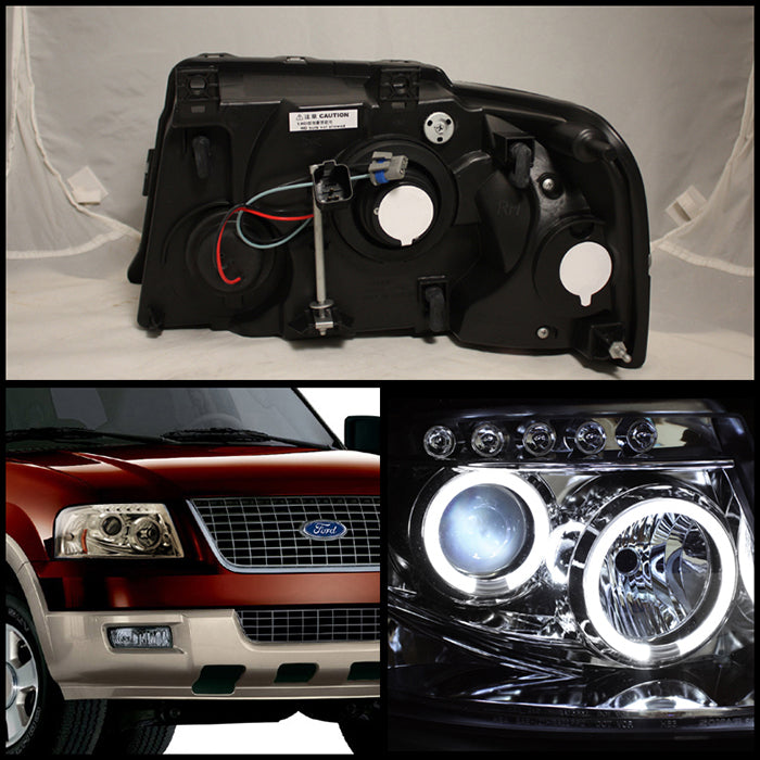 Spyder Ford Expedition 03-06 Projector Headlights LED Halo LED Chrm Low 9006 PRO-YD-FE03-HL-C 5010124
