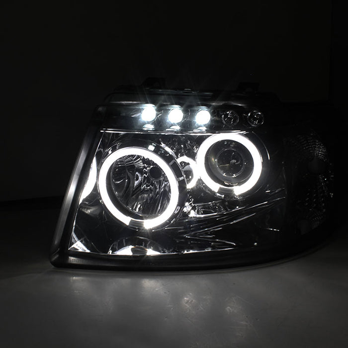 Spyder Ford Expedition 03-06 Projector Headlights LED Halo LED Chrm Low 9006 PRO-YD-FE03-HL-C 5010124