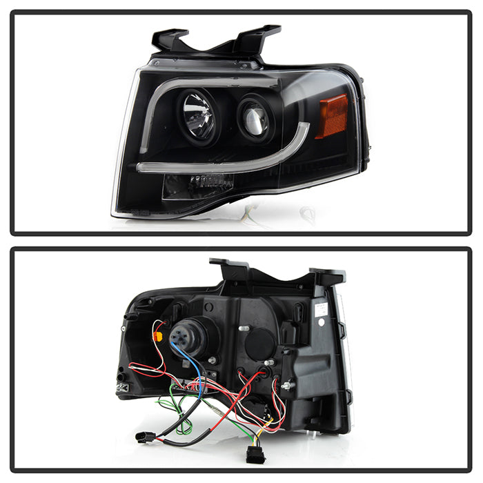 Spyder Ford Expedition 07-13 Projector Headlights Light Tube DRL Blk PRO-YD-FE07-LTDRL-BK 5079503