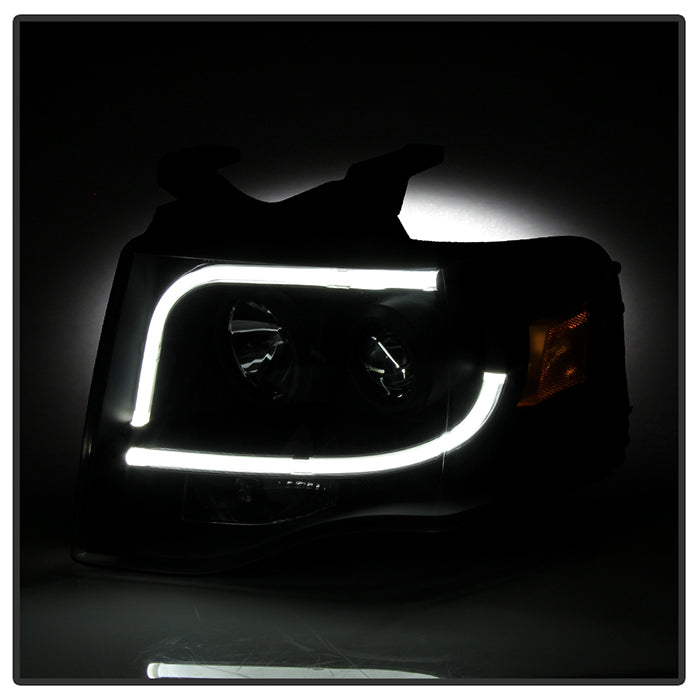 Spyder Ford Expedition 07-13 Projector Headlights Light Tube DRL Blk PRO-YD-FE07-LTDRL-BK 5079503