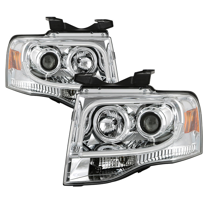 Spyder Ford Expedition 07-13 Projector Headlights Light Tube DRL Chrm PRO-YD-FE07-LTDRL-C 5079510