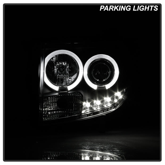 Spyder Ford Escape 08-12 Projector Headlights Halogen Model Only - DRL Black PRO-YD-FES08-DRL-BK 5074225