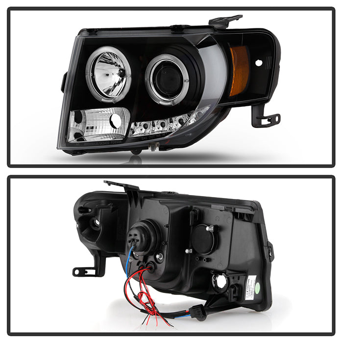 Spyder Ford Escape 08-12 Projector Headlights Halogen Model Only - DRL Black PRO-YD-FES08-DRL-BK 5074225