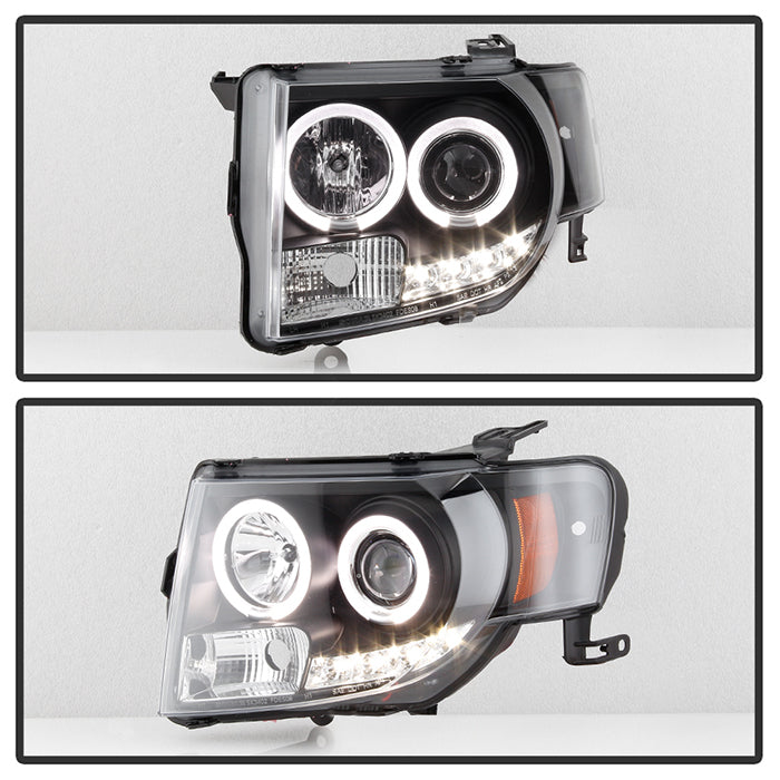 Spyder Ford Escape 08-12 Projector Headlights Halogen Model Only - DRL Black PRO-YD-FES08-DRL-BK 5074225