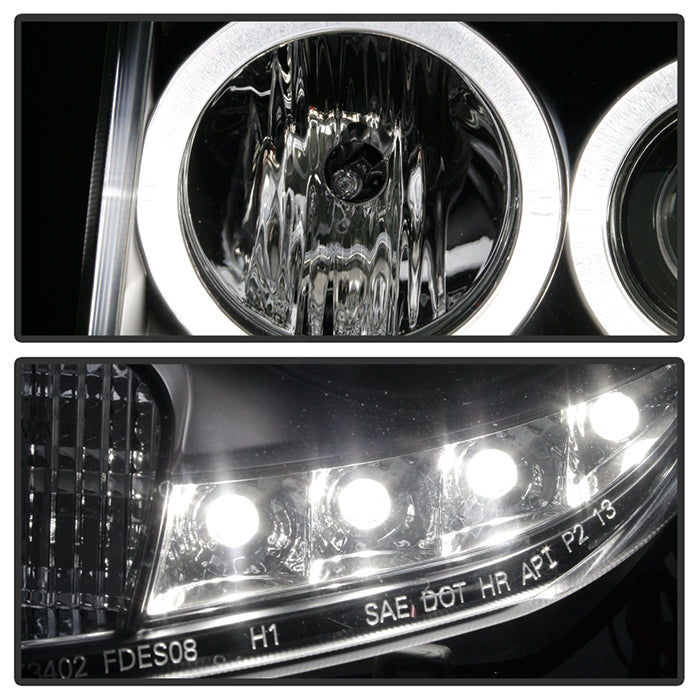 Spyder Ford Escape 08-12 Projector Headlights Halogen Model Only - DRL Black PRO-YD-FES08-DRL-BK 5074225