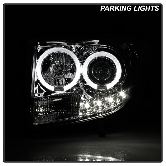 Spyder Ford Escape 08-12 Projector Headlights Halogen Model Only - DRL Chrome PRO-YD-FES08-DRL-C 5074232