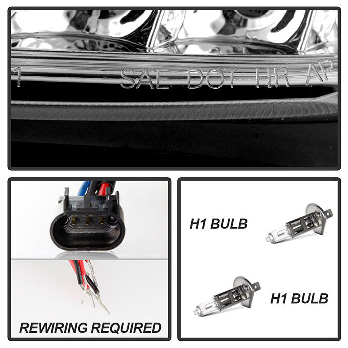 Spyder Ford Escape 08-12 Projector Headlights Halogen Model Only - DRL Chrome PRO-YD-FES08-DRL-C 5074232