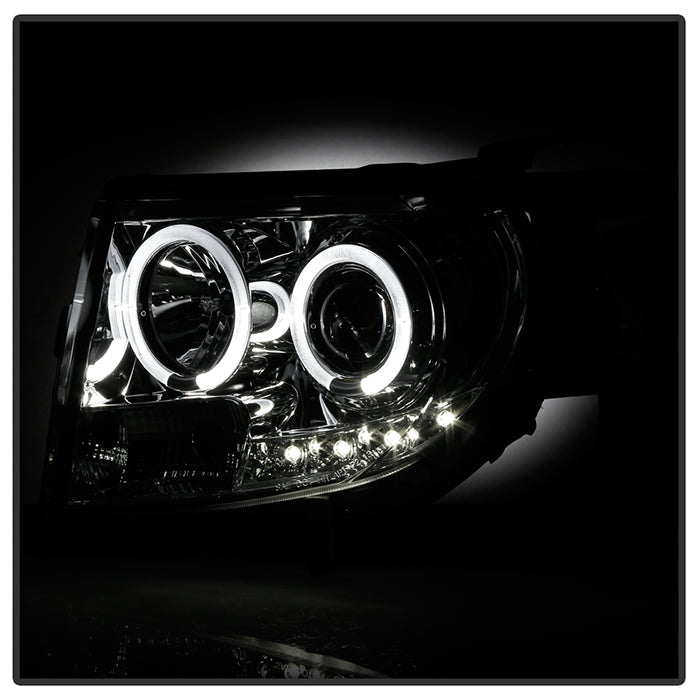 Spyder Ford Escape 08-12 Projector Headlights Halogen Model Only - DRL Chrome PRO-YD-FES08-DRL-C 5074232