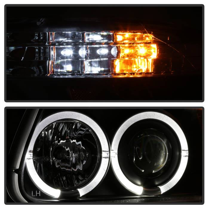 Spyder Ford Explorer 95-01 1PC Projector Headlights LED Halo Blk PRO-YD-FEXP95-HL-1PC-BK 5010131