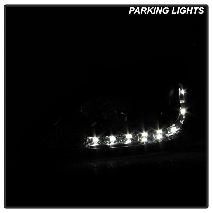 Spyder Ford Focus 00-04 Projector Headlights (Do Not Fit SVT Model)- DRL Blk PRO-YD-FF00-DRL-BK 5010162