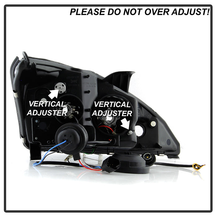 Spyder Ford Focus 00-04 Projector Headlights (Do Not Fit SVT Model)- DRL Blk PRO-YD-FF00-DRL-BK 5010162