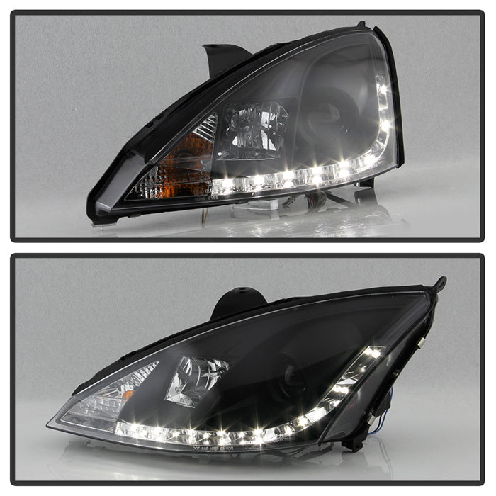 Spyder Ford Focus 00-04 Projector Headlights (Do Not Fit SVT Model)- DRL Blk PRO-YD-FF00-DRL-BK 5010162