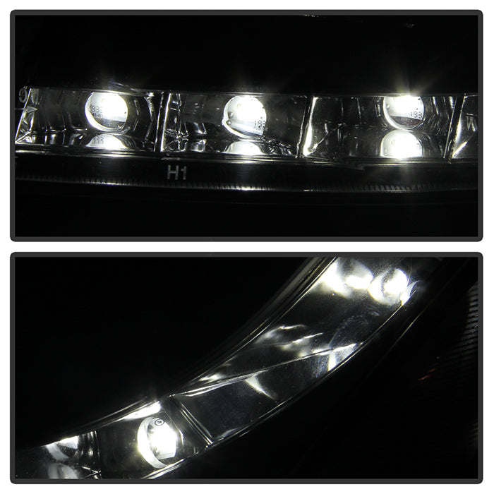 Spyder Ford Focus 00-04 Projector Headlights (Do Not Fit SVT Model)- DRL Blk PRO-YD-FF00-DRL-BK 5010162