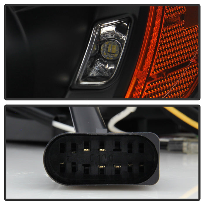 Spyder Ford Focus 12-14 Projector Headlights Halogen Model Only - DRL Black PRO-YD-FF12-DRL-BK 5072832