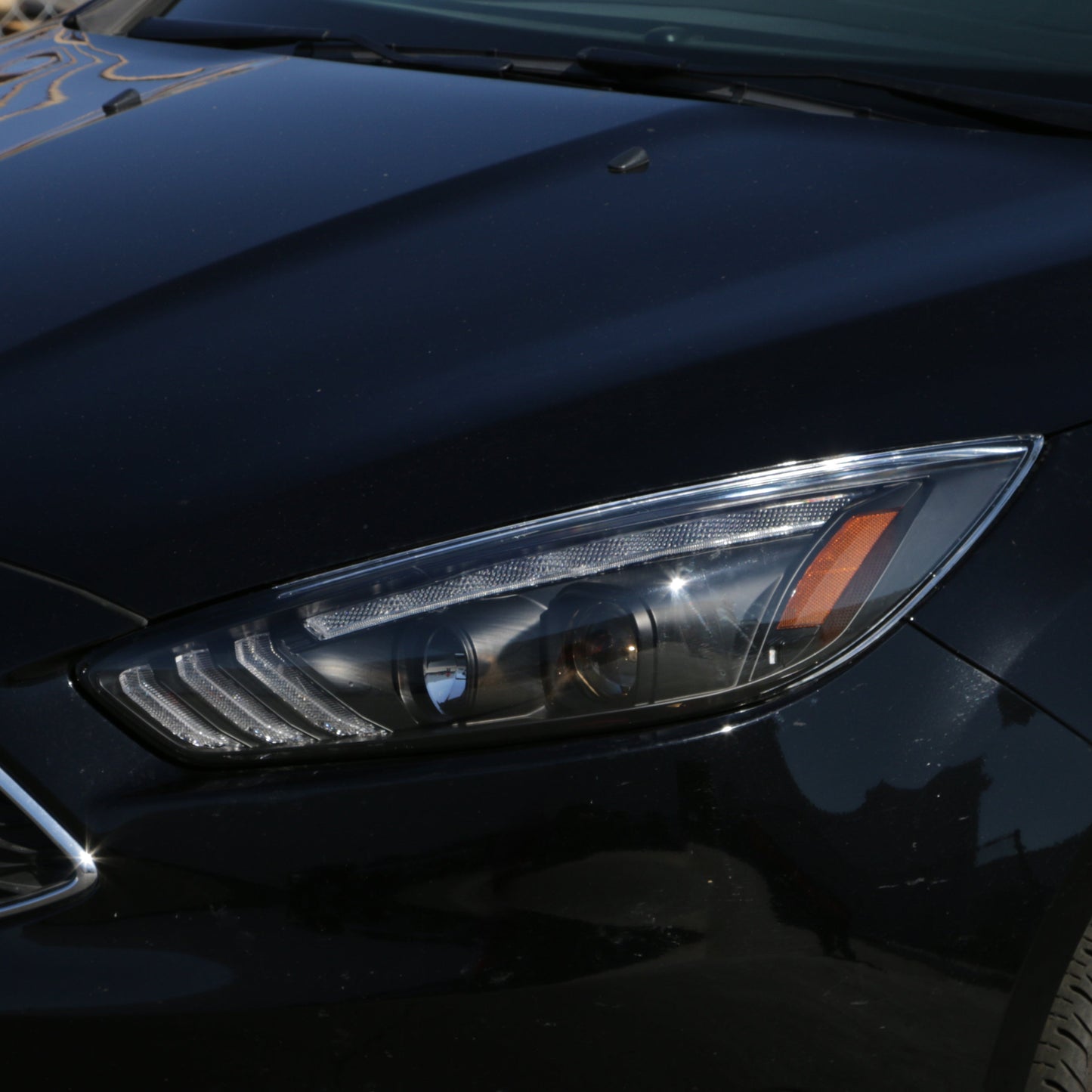 Spyder 15-18 Ford Focus Projector Headlights - Seq Turn Light Bar - Black PRO-YD-FF15-LBSEQ-BK 5086105