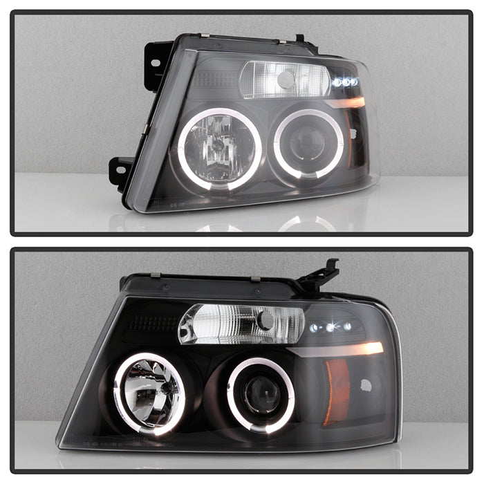 Spyder Ford F150 04-08 Projector Headlights Version 2 LED Halo LED Blk PRO-YD-FF15004-HL-G2-BK 5010209