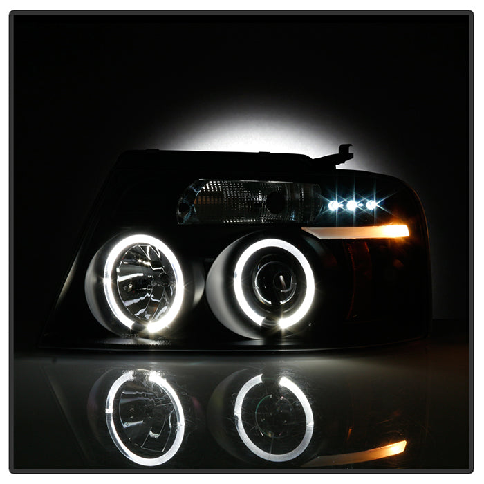 Spyder Ford F150 04-08 Projector Headlights Version 2 LED Halo LED Blk PRO-YD-FF15004-HL-G2-BK 5010209