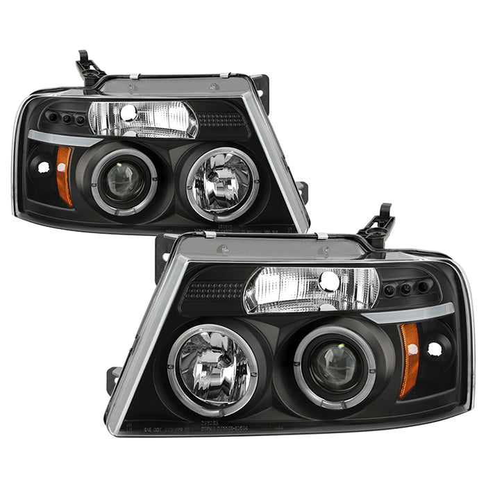 Spyder Ford F150 04-08 Projector Headlights Version 2 LED Halo LED Blk PRO-YD-FF15004-HL-G2-BK 5010209