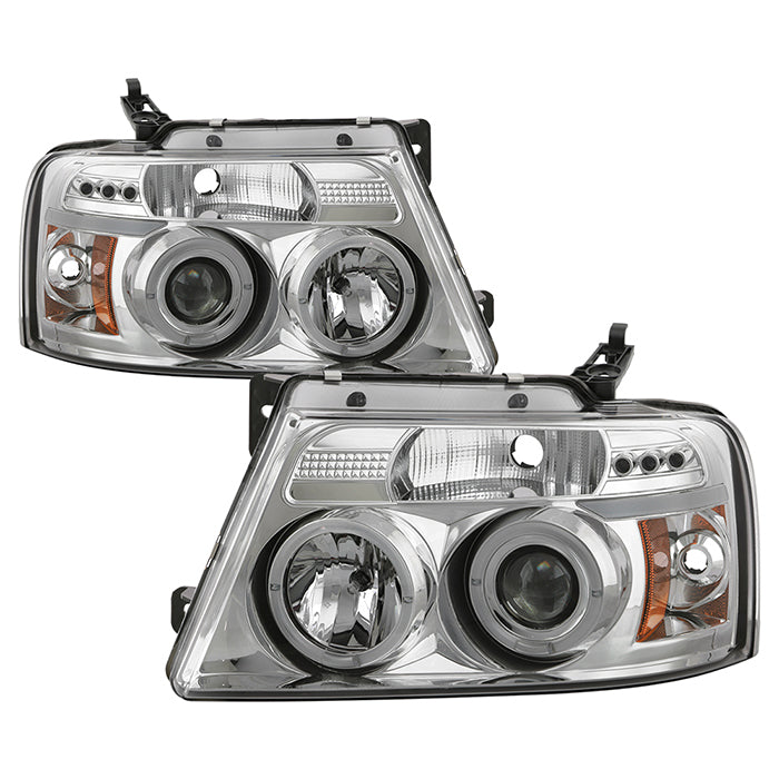 Spyder Ford F150 04-08 Projector Headlights Version 2 LED Halo LED Chrm PRO-YD-FF15004-HL-G2-C 5010216