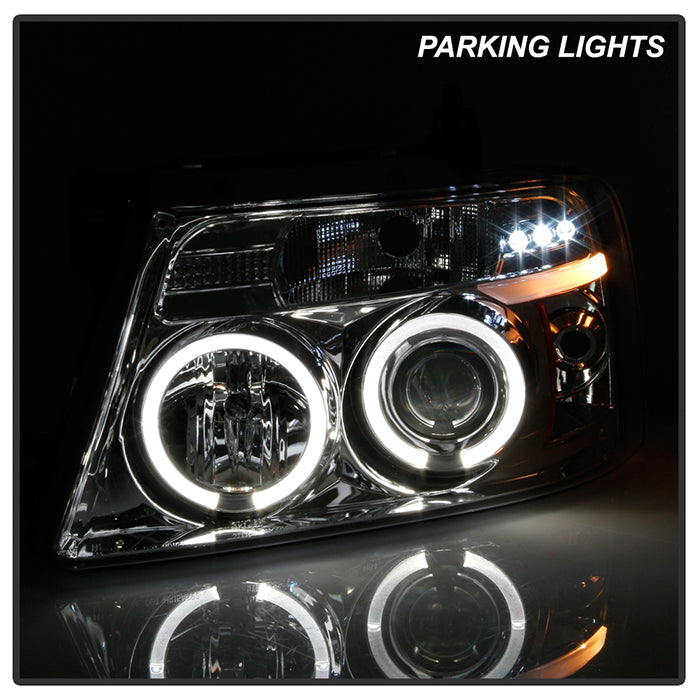 Spyder Ford F150 04-08 Projector Headlights Version 2 LED Halo LED Chrm PRO-YD-FF15004-HL-G2-C 5010216