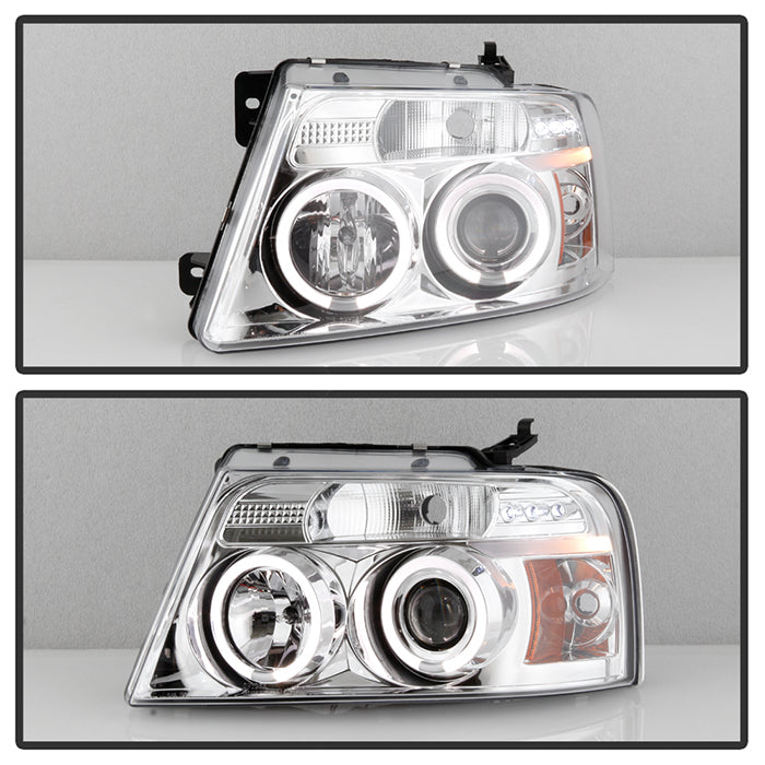 Spyder Ford F150 04-08 Projector Headlights Version 2 LED Halo LED Chrm PRO-YD-FF15004-HL-G2-C 5010216