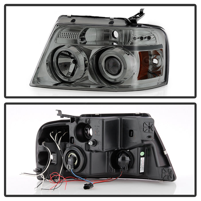 Spyder Ford F150 04-08 Projector Headlights Version 2 LED Halo LED Smke PRO-YD-FF15004-HL-G2-SM 5010223