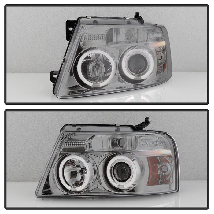 Spyder Ford F150 04-08 Projector Headlights Version 2 LED Halo LED Smke PRO-YD-FF15004-HL-G2-SM 5010223