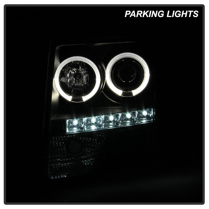 Spyder Ford F150 09-14 Projector Headlights Halogen Model- LED Halo LED Blk PRO-YD-FF15009-HL-BK 5010230