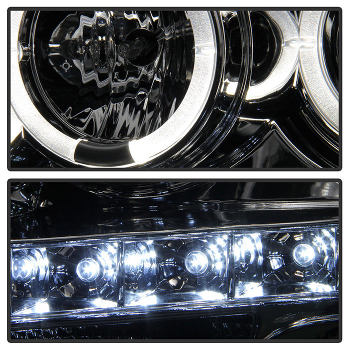 Spyder Ford F150 09-14 Projector Headlights Halogen Model- LED Halo LED Smke PRO-YD-FF15009-HL-SM 5010254