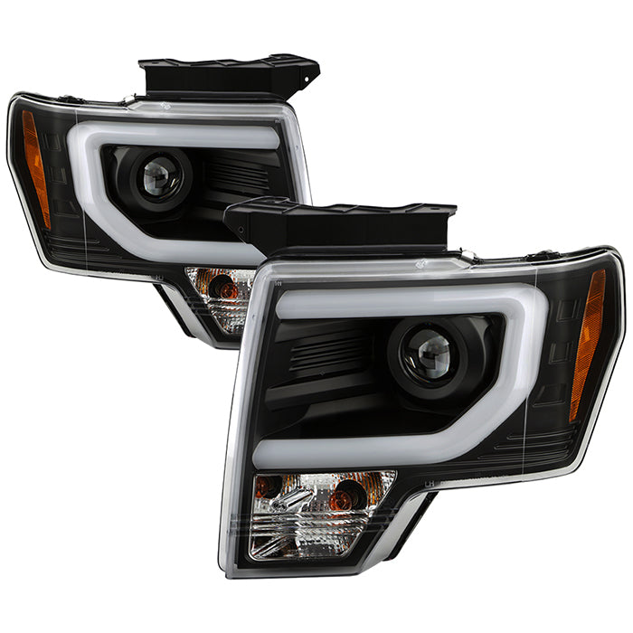 Spyder Ford F150 09-14 Projector Headlights Halogen Model- Light Bar DRL Blk PRO-YD-FF15009-LBDRL-BK 5077592