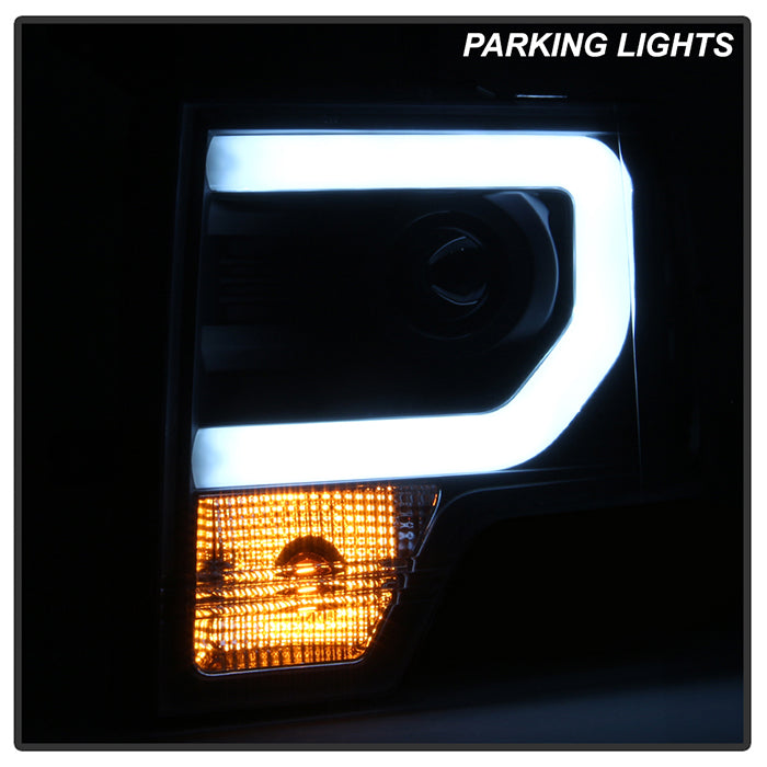 Spyder Ford F150 09-14 Projector Headlights Halogen Model- Light Bar DRL Blk PRO-YD-FF15009-LBDRL-BK 5077592