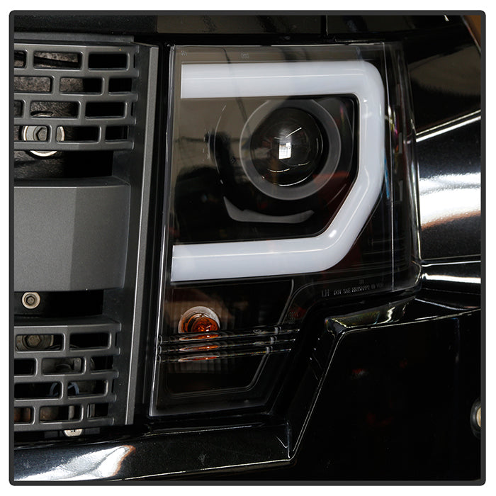 Spyder Ford F150 09-14 Projector Headlights Halogen Model- Light Bar DRL Blk PRO-YD-FF15009-LBDRL-BK 5077592