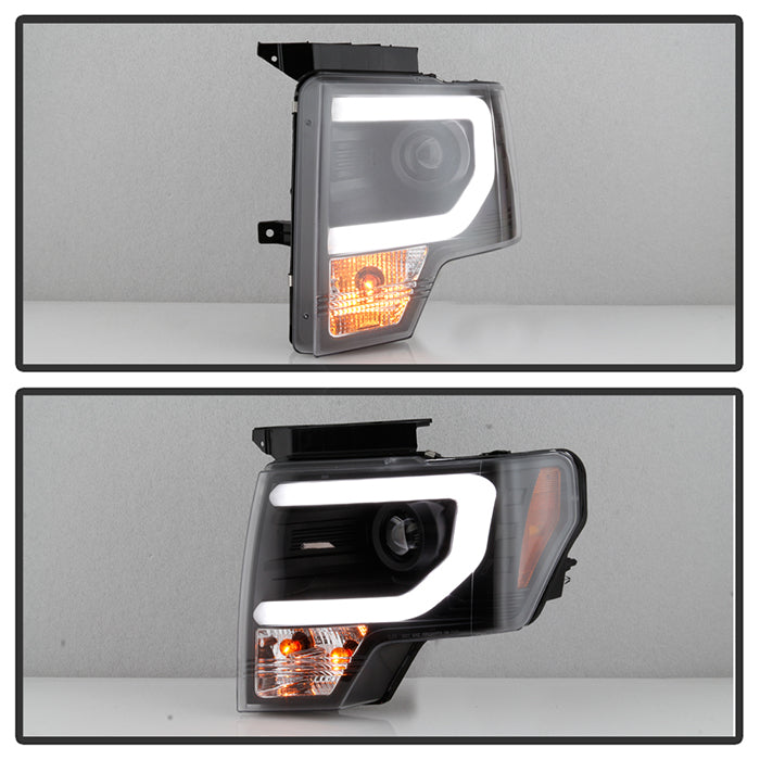 Spyder Ford F150 09-14 Projector Headlights Halogen Model- Light Bar DRL Blk PRO-YD-FF15009-LBDRL-BK 5077592