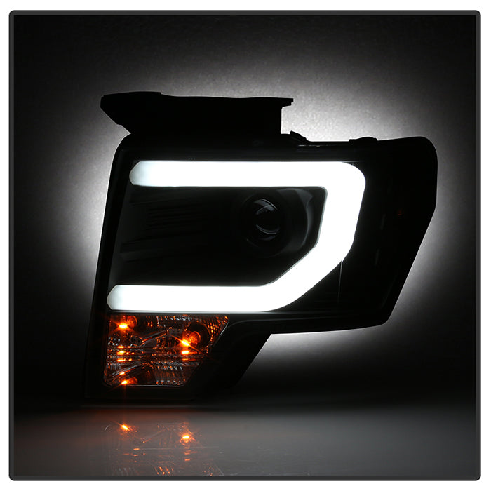 Spyder Ford F150 09-14 Projector Headlights Halogen Model- Light Bar DRL Blk PRO-YD-FF15009-LBDRL-BK 5077592