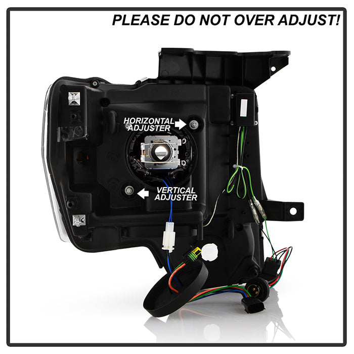 Spyder Ford F150 13-14 Projector Fctry Xenon Model- Light Bar DRL Blk PRO-YD-FF15013-LBDRL-HID-BK 5077646