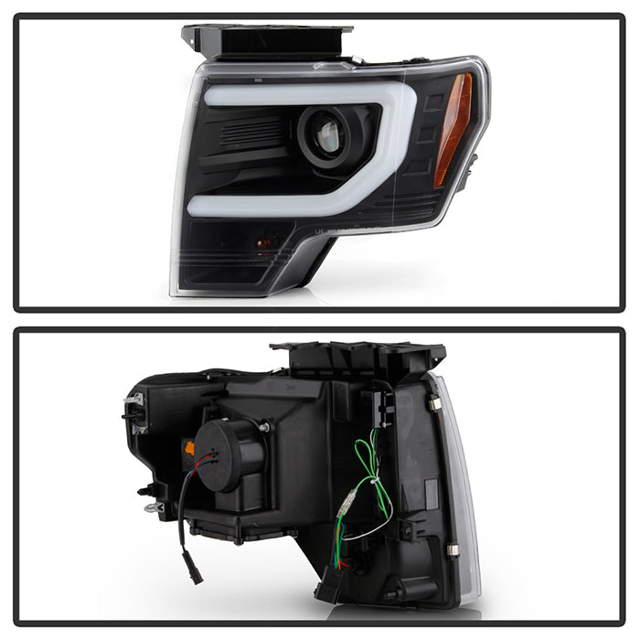 Spyder Ford F150 13-14 Xenon Model Only Light Bar Projector Headlights Black PRO-YD-FF15013PL-BK 5087591