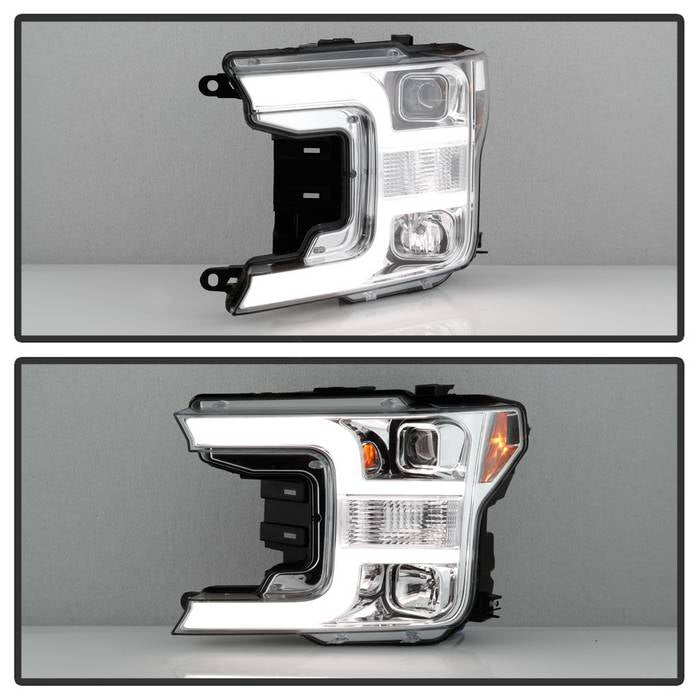 Spyder Signature Ford F150 18-19 (Halogen Model) Projector Headlights - Chrome (PRO-YD-FF15018-LB-C) 5086617