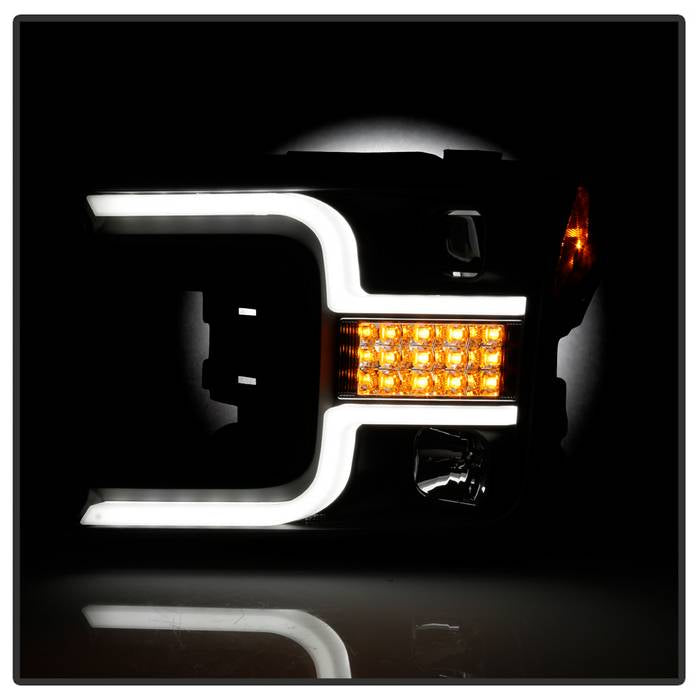 Spyder 18-19 Ford F-150 Proj Headlights - Halogen Model - LED Seq Turn - Blk PRO-YD-FF15018-LBSEQ-BK 5086648