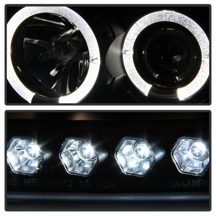 Spyder Ford F150 97-03 Projector - LED Halo Amber Reflctr LED Blk PRO-YD-FF15097-1P-AM-BK 5010261