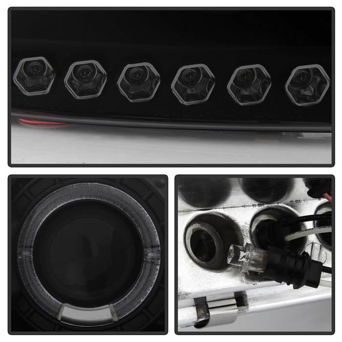 Spyder Ford F150 97-03 Projector - LED Halo Amber Reflctr LED Blk Smke PRO-YD-FF15097-1P-AM-BSM 5078445