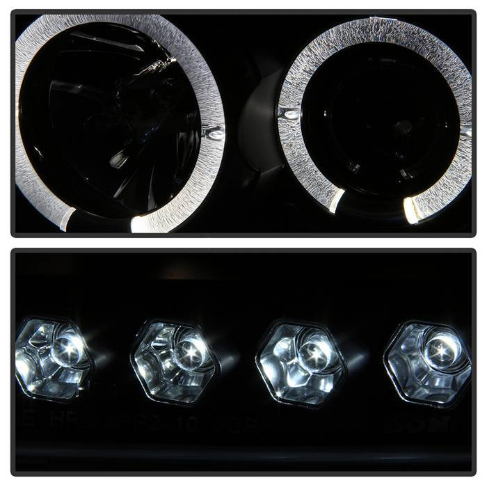 Spyder Ford F150 97-03 Projector - LED Halo Amber Reflctr LED Blk Smke PRO-YD-FF15097-1P-AM-BSM 5078445