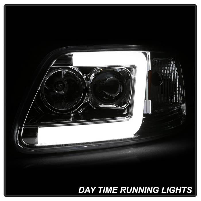 Spyder 97-03 Ford F-150 (After 6/1997) V2 Proj Headlights DRL LED - Chrm (PRO-YD-FF15097V2-LB-C) 5084644