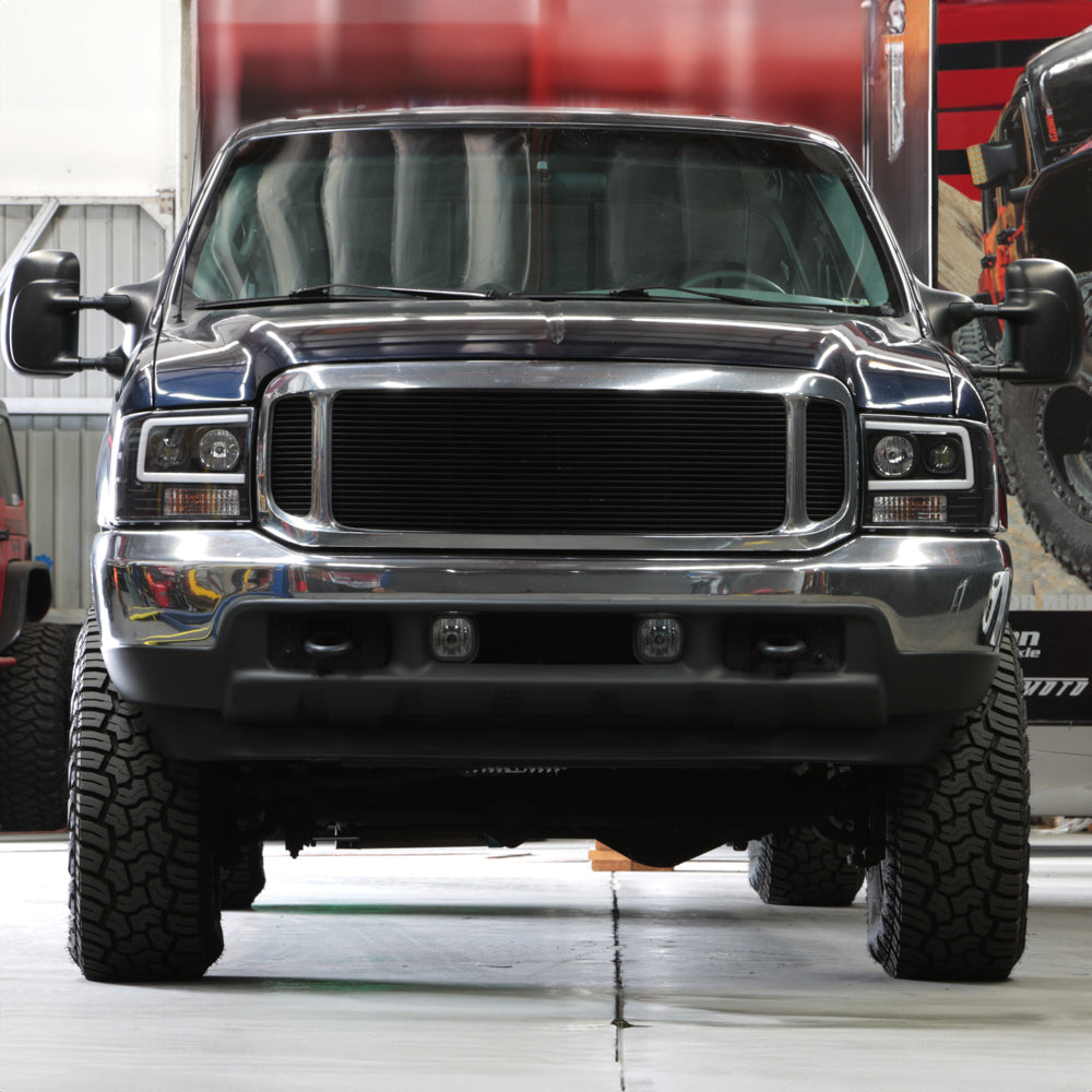 Spyder 99-04 Ford F250 Super Duty Projector Headlights - Light Bar - Black PRO-YD-FF25099V2-LB-BK 5084491