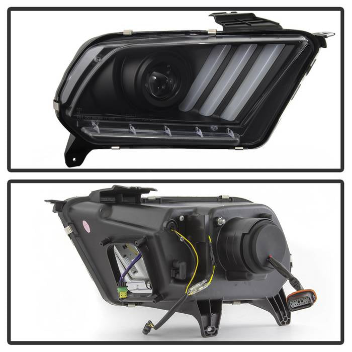 Spyder 13-14 Ford Mustang (HID Only) Projector Headlights w/Turn Signals - Blk PRO-YD-FM13HID-BK 5085559