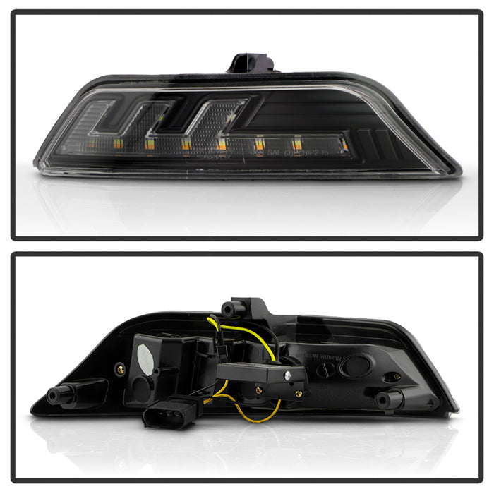 SPYDER 15-17 Ford Mustang LED Headlights - Black (PRO-YD-FM15AP-GRSB-SET-BK) 5089335