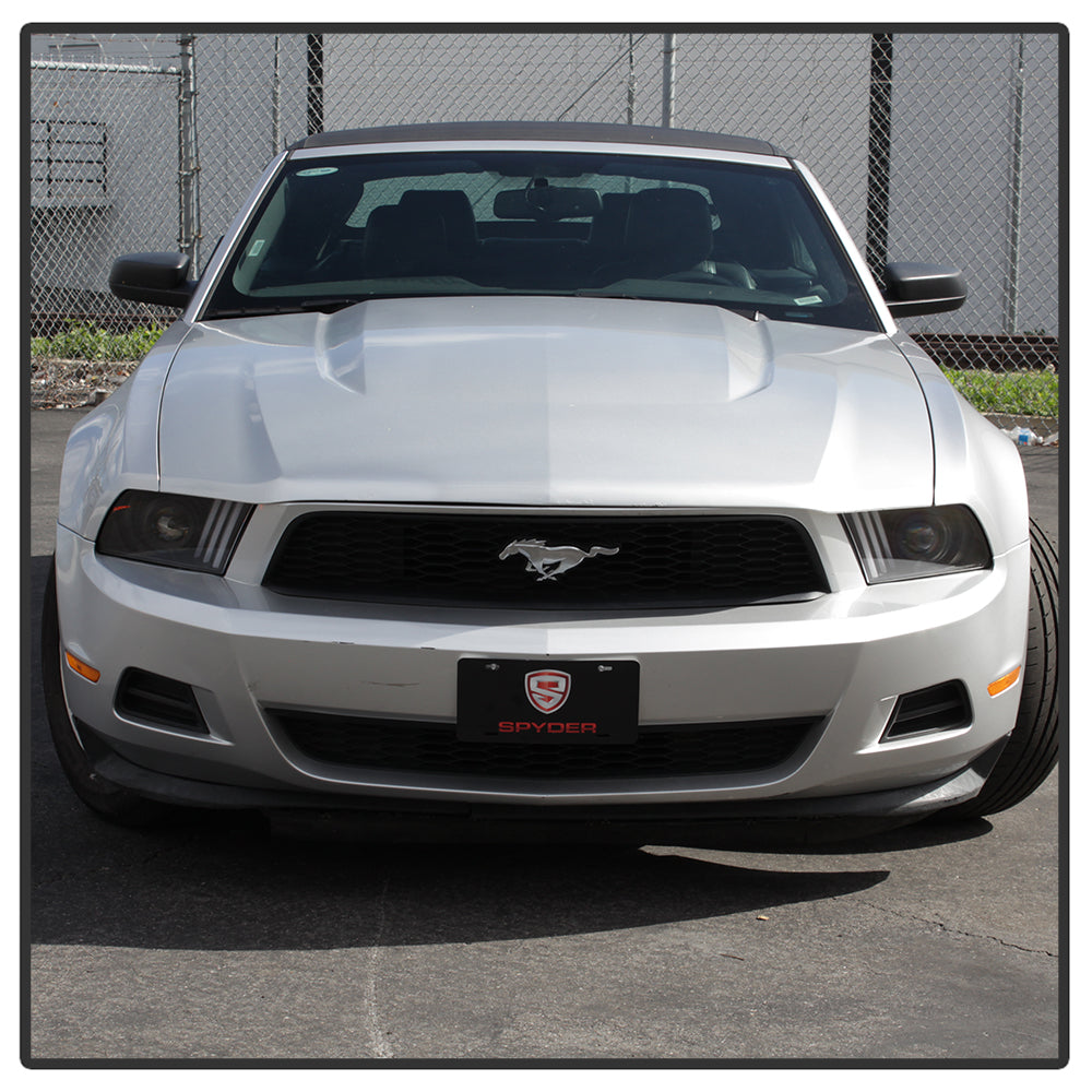 Spyder 10-13 Ford Mustang - Halogen - Projector Headlights - LED Signals -Black (PRO-YD-FM2010V2-BK) 5085429