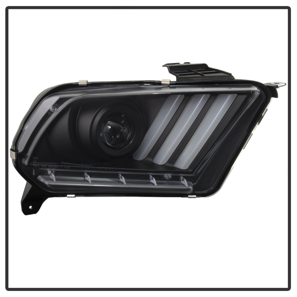 Spyder 10-13 Ford Mustang - Halogen - Projector Headlights - LED Signals -Black (PRO-YD-FM2010V2-BK) 5085429